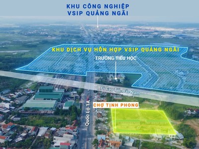 Bán đất nền Quảng Ngãi   vị trí mặt tiền đường 25m đối diện quỹ đất dịch vụ 5
