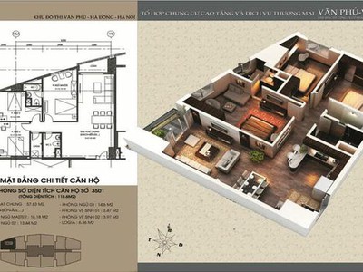 Bán cắt lỗ căn 118m2- 3PN - CC Victoria Văn Phú - Full đồ- Ban công ĐN - Giá TL mạnh- Nhỉnh 4 tỷ 1