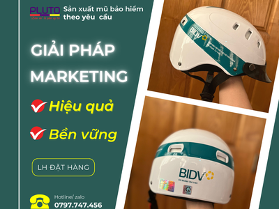 Mũ bảo hiểm in logo nghệ thuật sáng tạo trên mũ là đây 0