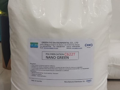 Cung cấp polymer nano green cation C622T trong xử lý nước thải và quá trình ép bùn 0