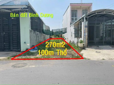 Đất Bình Dương có 270m2 thổ cư ,sổ sẵn chỉ 490 triệu 0