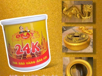 Nhũ Vàng 24K Ánh Kim Okay 0