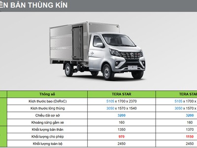 Bán Mới Xe Tải Tera Star 1 Tấn Tại Hải Phòng Quảng Ninh 1