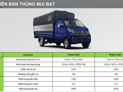 Bán Mới Xe Tải Tera Star 1 Tấn Tại Hải Phòng Quảng Ninh 11