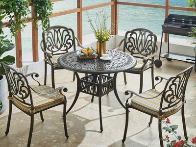 Bàn ghế nhôm đúc ngoài trời BA-D900T 0