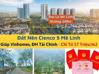 Bán đất liền kề biệt thự dự án Cienco5 Huyện Mê Linh sổ đỏ 0