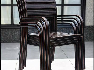Bàn ghế sân vườn nhôm đúc nan thẳng D150 1