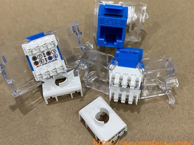 Nhân đấu nối RJ45 âm tường CAT6 UTP Shielded không chống nhiễu ACT-JK28-C6-US Ancomteck 0