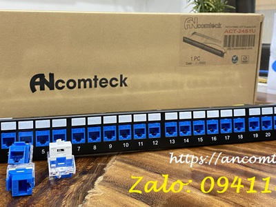 Nhân đấu nối RJ45 âm tường CAT6 UTP Shielded không chống nhiễu ACT-JK28-C6-US Ancomteck 3