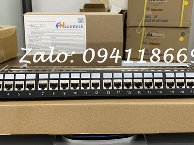 Thanh đấu nối mạng âm tường 24 cổng CAT6A FTP mã ACT-24S1U, ACT-S6A-T001 ANCOMTECK 0