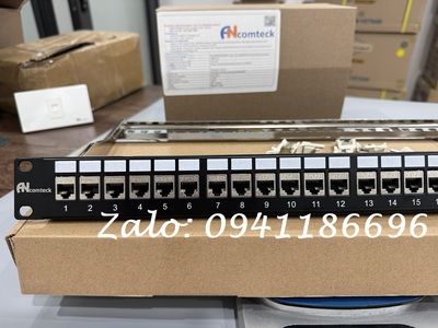 Thanh đấu nối mạng âm tường 24 cổng CAT6A FTP mã ACT-24S1U, ACT-S6A-T001 ANCOMTECK 2