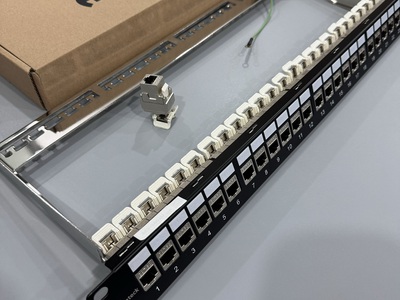 Thanh đấu nối mạng âm tường 24 cổng CAT6A FTP mã ACT-24S1U, ACT-S6A-T001 ANCOMTECK 3