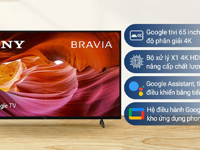 Tivi chuyên dụng cho khách sạn - Các chuỗi cửa hàng  Google Tivi Sony 4K 65 inch KD-65X75K 0