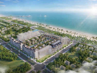 Biệt thự ven biển Tuy Hoà, 4 mặt tiền, sẵn 2 hồ bơi, ck 18,sổ riêng, nhht 70, full nội thất 5