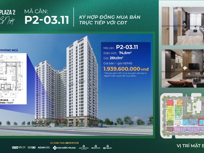 Fpt plaza 2 - căn hộ 2pn 75m2 duy nhất giá gốc trực tiếp từ chủ đầu tư 0
