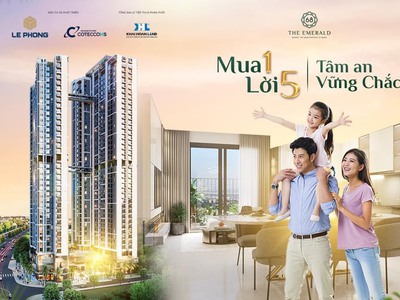 Dự án căn hộ the emerald 68 đẳng cấp 5 sao do nhà thầu số 1 việt nam xây dựng. cách tp hcm 1km đang 2