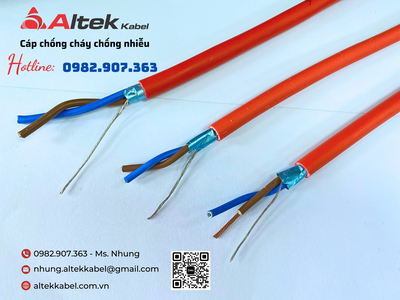 Cáp chống cháy chống nhiễu Altek Kabel vỏ đỏ LSZH 0