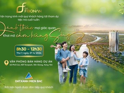 Mở bán căn hộ đợt 1 tại dự án The Fibonan Ecopark 5