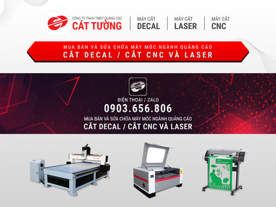 Nhận sửa chữa máy móc ngành quảng cáo: Máy cắt decal, máy CNC và laser 0