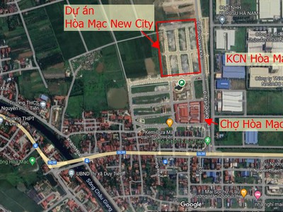 Quỹ hàng độc quyền dự án kđt hòa mạc new city giá chỉ 19tr/m dt 100m2 sổ đỏ từng lô 0
