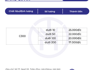 Báo giá in ấn giá rẻ tại Hà đông, Hà Nội 1