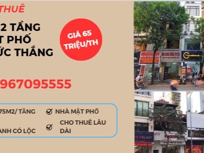 Chính chủ cho thuê lâu dài nhà 2 tầng mặt phố tôn đức thắng,nhà mặt phố kd có lộc 0