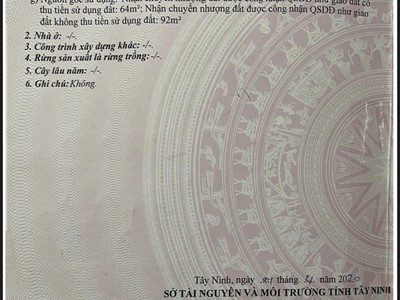 Cần tiền kinh doanh, bán nhanh miếng đất ấp bình hoà, xã thái bình, huyện châu thành, tỉnh tây ninh 0