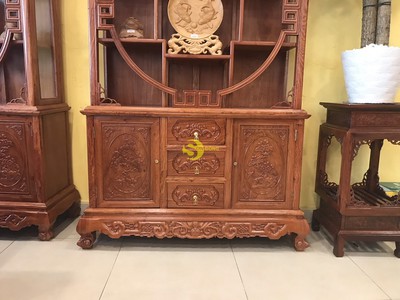 Tủ Kệ trưng bày gỗ hương 1,2x2m TTB02 1