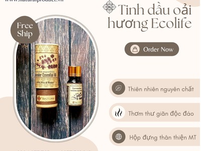 Tinh dầu hoa oải hương ECOLIFE   Lavender Essential Oil 0