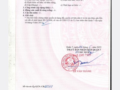 Chính chủ cần bán lô đất 61,3m2   558/37/6/8 huỳnh tấn phát, khu phố 2, p tân phú, q 7, tp hcm 1