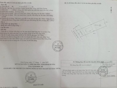 Bán đất minh thạnh, dầu tiếng, bd. diện tích: 6,3 ha  có 200m  đất thổ cư .giá: 27 tỷ  có thương 1