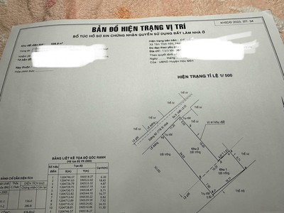 Đất đẹp - giá tốt - chính chủ cần bán lô đất vị trí đẹp tại tân thới nhì - hóc môn - hcm 0