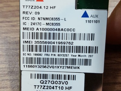 WWAN 3G Lenovo Gobi 3000 MC8355  FRU: 60y3257  dùng cho Lenovo Thinkpad X230, T430, T430s 1