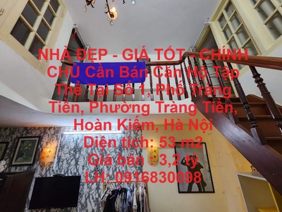 Nhà đẹp - giá tốt - chính chủ cần bán căn hộ tập thể tại phường tràng tiền, hoàn kiếm, hà nội 0