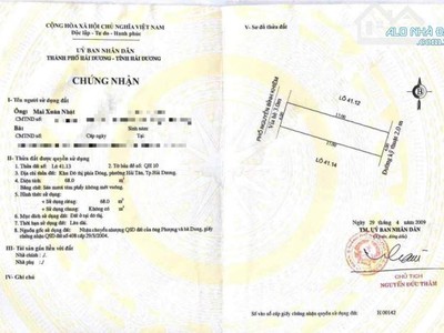 Cần bán đất tặng nhà cấp 4 mặt phố Nguyễn Bỉnh Khiêm vị trí đắc địa giá 5.5 tỉ 0