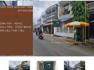 Cho thuê nhà mặt tiền đỗ nhuận 40m2, 1lầu, 9triệu - gần chợ 0