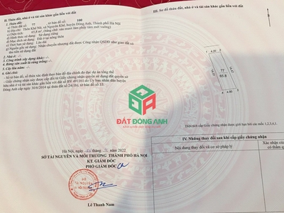 Bán đất nguyên khê - 65.8m2 - đường 4m thông - nhỉnh 3 tỷ 2