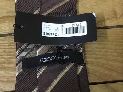 Cà vạt G2000, 100 silk, Made in Vietnam cỡ trung lịch lãm, bản 8 cm,  màu nâu sang trọng kẻ chéo dễ 1