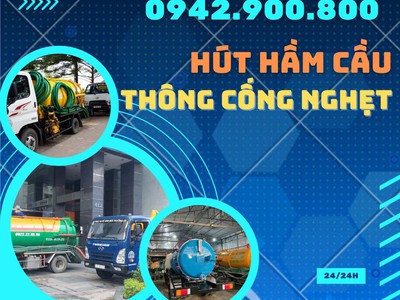 Thông cống nạo vét hố gas hút hầm cầu  thành phát 0