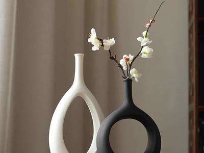 Chậu gốm decor dáng cao thấp 2