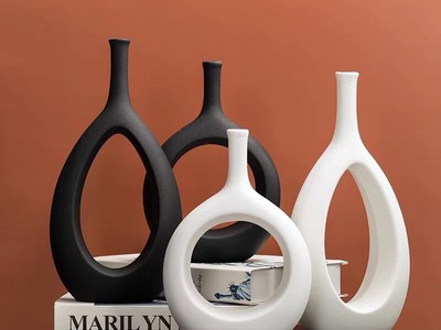 Chậu gốm decor dáng cao thấp 0