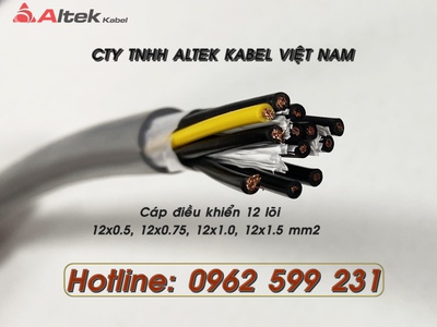 Cáp 12 lõi, Cáp điều khiển Altek kabel rvv, rvvp giá sỉ 6