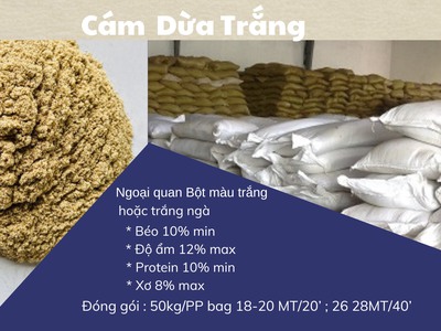 Cám Dừa Trắng 40 Đạm 0