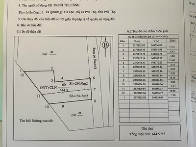 Cần tiền bán lô đất chính chủ tại thị xã Phú Thọ rất gần cổng sau kcn Phú Hà 7