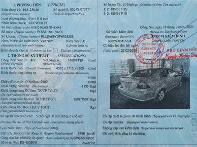 Bán xe Chevrolet AVEO 2015, ODO 25.000 Km 0