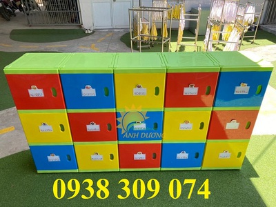 Tủ nhựa đựng đồ dùng mầm non, tủ đựng cặp mầm non giá rẻ 4