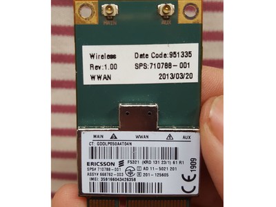 Card WWAN 3G Model: F5321 - HP hs2350 dùng cho HP 8470p, 8470w,8570p,8570w,8770w 0