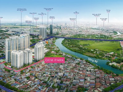 Đầu tư căn hộ 2PN   2WC chung cư Gem Park Hải Phòng với số vốn SIÊU THẤP 0