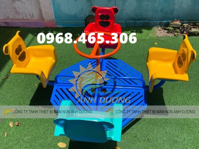 Đu quay trẻ em mâm xoay trẻ em 4 chỗ ngồi, 6 chỗ ngồi giá rẻ 4