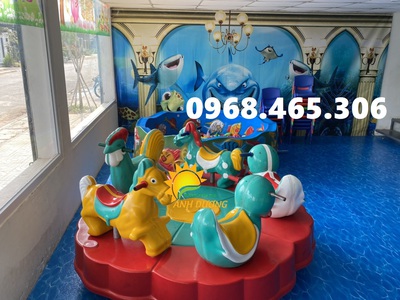Đu quay trẻ em mâm xoay trẻ em 4 chỗ ngồi, 6 chỗ ngồi giá rẻ 6